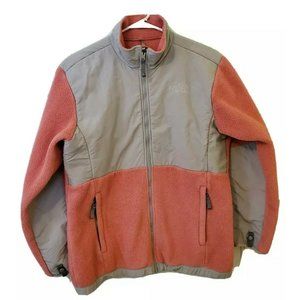 The North Face Girls XL (18) Sherpa Fleece Full Zip Jacket Denali Pink & Gray